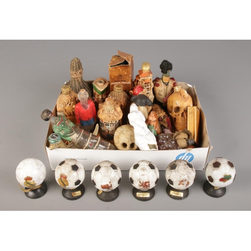 151 - A box of decorative alcohol miniature bottles.