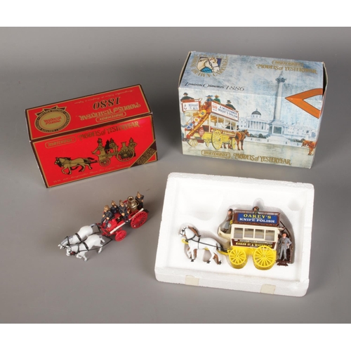 172 - A pair of Matchbox diecast vehicles including London Omnibus 1886 and Merry weather Steam Engine 188... 