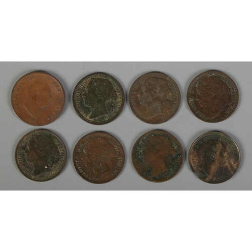 326 - A collection of Nineteenth and early Twentieth Century third farthing coins, featuring William IV, V... 