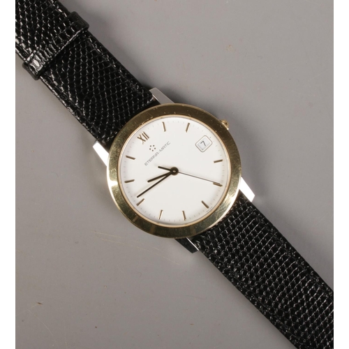 330 - A boxed gold plated stainless steel Eterna automatic wristwatch.