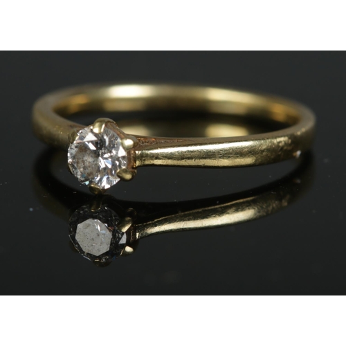 418 - An 18ct diamond solitaire ring with box. Size N½ 2.48g.