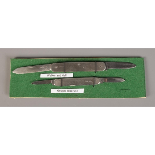 427 - Two silver scaled penknives. One by George Ibberson  hallmarked Sheffield 1943 and one Walker and Ha... 