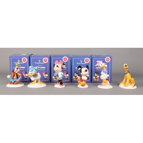 438 - A collection of six (five boxed) Royal Doulton figures from 'The Mickey Mouse Collection'. To includ... 