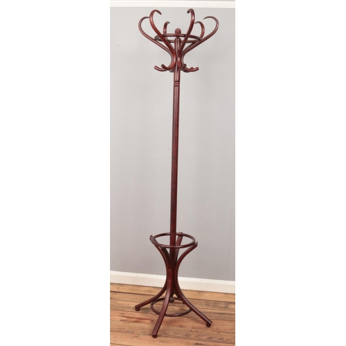 477 - A bentwood coat stand.