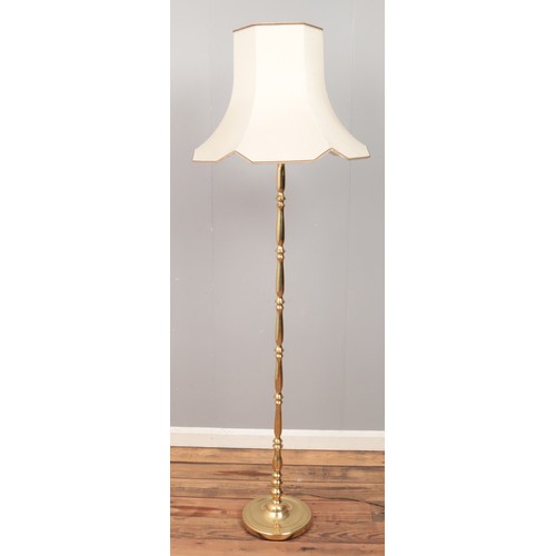 473 - A brass standard lamp.