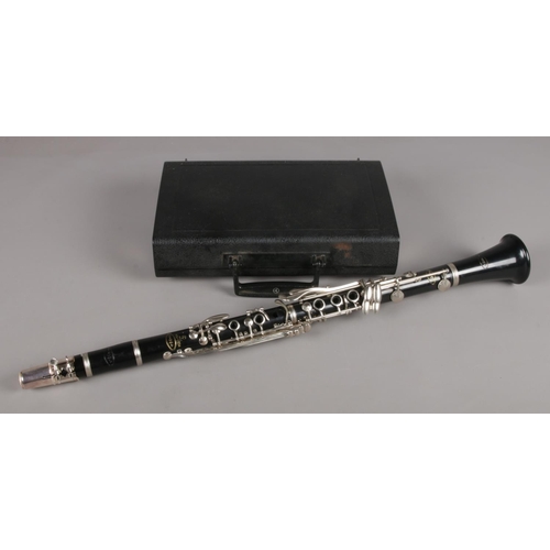 37 - A cased Woodwind Company and Crampon & Cie of Paris Clarinet, with reed and 'Cork Grease'