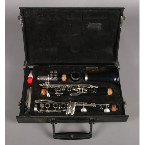 37 - A cased Woodwind Company and Crampon & Cie of Paris Clarinet, with reed and 'Cork Grease'