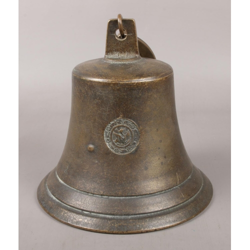 82 - A large 20th Century brass bell, commemorating PS Graf-Spee: 1939.