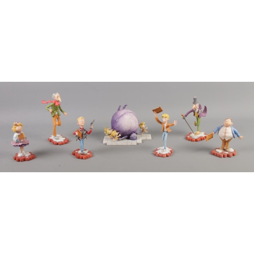 1 - Seven Robert Harrop ceramic figures, from the world of Roald Dahl, depicting Charlie and the Chocola... 