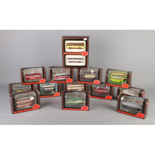 10 - Thirteen boxed Exclusive First Edition scale model buses, including 27207 Leyland TD1 Open Rear, 156... 