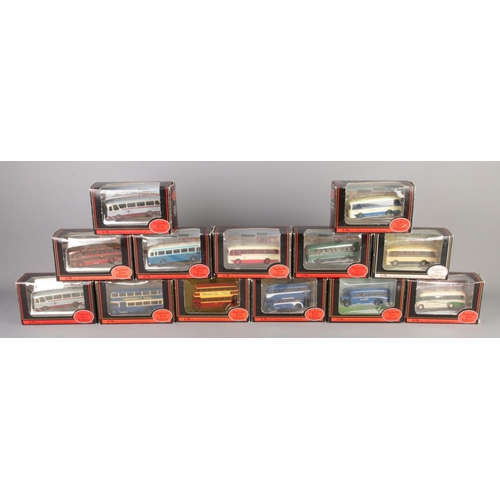 13 - A collection of thirteen Exclusive First Editions 1:76 scale model buses in boxes. To include 12105 ... 