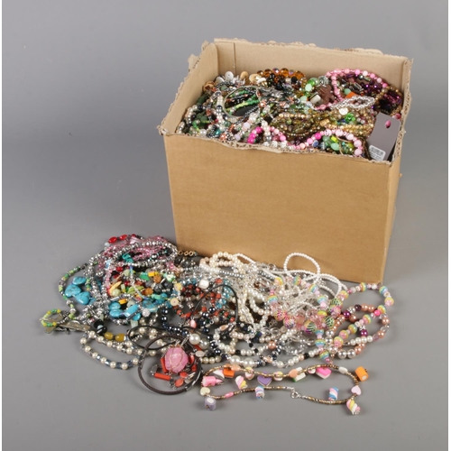 188 - An extremely large quantity of beaded necklaces and bracelets.