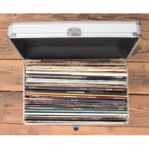 236 - A hard record case containing a collection of mainly rock and pop records. To include T-Rex, Englebe... 