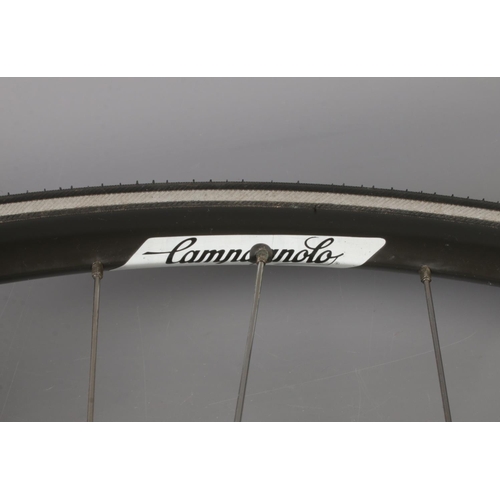 267 - A Campagnolo Omega Record fixed bicycle wheel with hub.