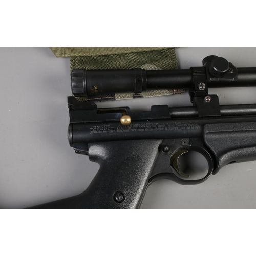 67 - A Crossman 22550B Airgun with Rosman 4x15 telescopic sight. Also includes Nitehawk camo carry bag. C... 