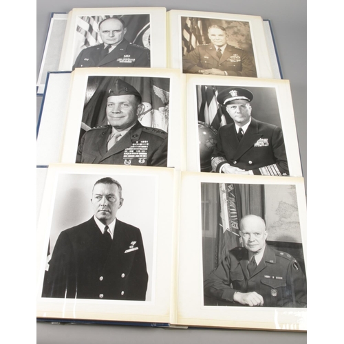 117 - Three albums of mostly photos of USA generals and admirals.