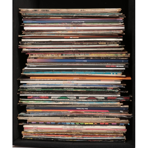 187 - A box of records. Including Queen, Elvis, Police, Duran Duran, etc.