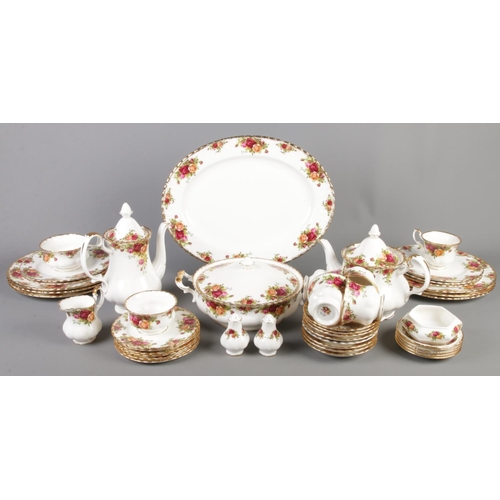 56 - A quantity of Royal Albert Old Country Roses ceramics. Including teapot, tureen, cups & saucers, etc... 