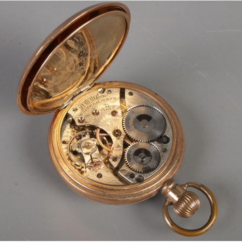 397 - A yellow metal Waltham pocket watch.