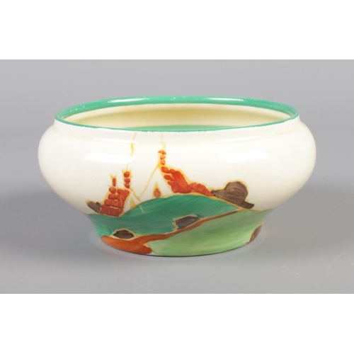 13 - A Newport Pottery Clarice Cliff Bizarre Fantasque small bowl decorated in the Secrets design. Diamet... 