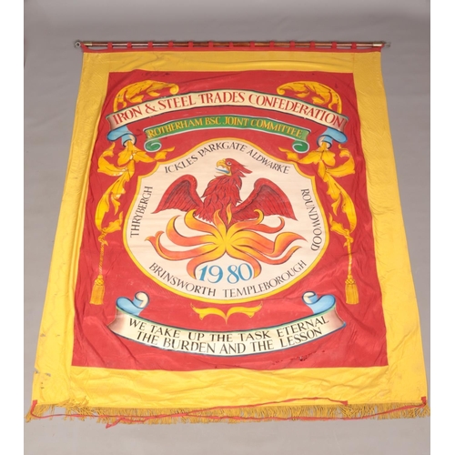 124 - An extremely large double sided banner for the Iron & Steel Trades Confederation, No. 3 Division, Ro... 