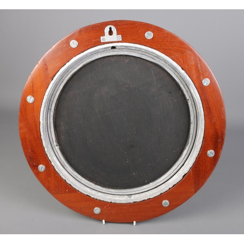 86 - A vintage aluminium ship's port hole converted to a mirror. Purportedly from the Seawise Giant. Diam... 