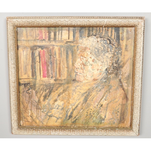 378 - After Gertrude Mary Powys (1877-1952), a framed oil on board, portrait of John Cowper Powys. 40cm x ... 