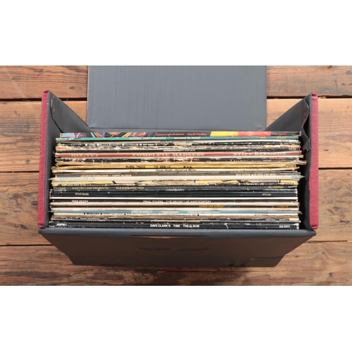 277 - A carry case of mainly rock and pop records. To include Meatloaf, Madness, Jimi Hendrix, ELO and Que... 