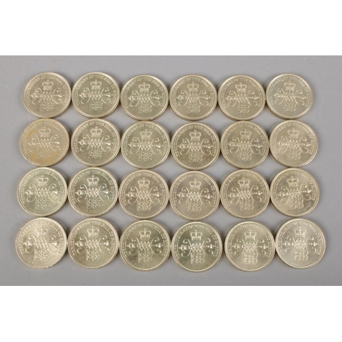 393 - Twenty four 1989 £2 coins commemorating the Tercentenary of the Bill of Rights, 1989.