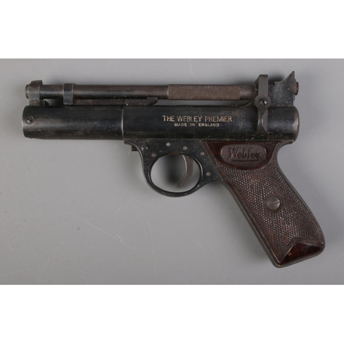 480 - A Webley Premier 0.22cal air pistol, stamped 847 to the body. CANNOT POST OVERSEAS