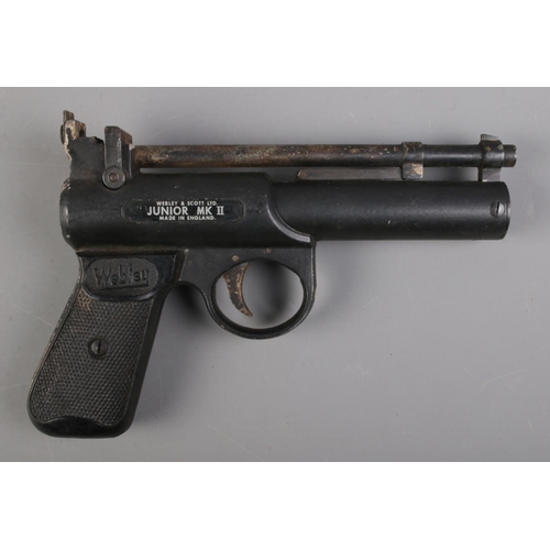 484 - A Webley Junior MK II 0.177cal air pistol. CANNOT POST OVERSEAS