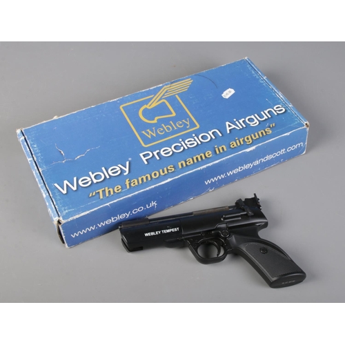 521 - A Webley Tempest .22cal air pistol with box. CANNOT POST OVERSEAS