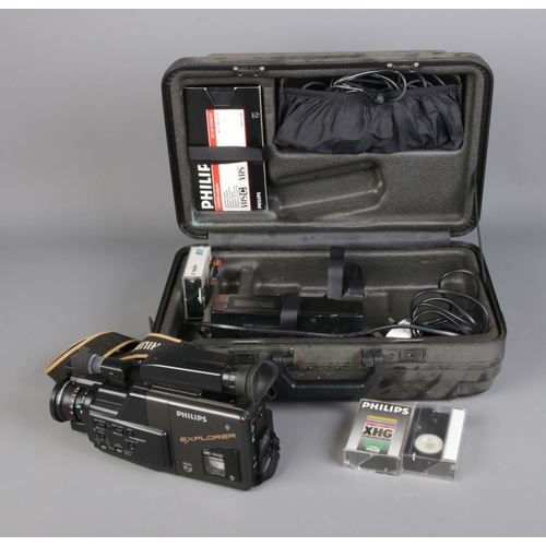 281 - A Philips Explorer VKR6837 Camcorder in original hardcase complete with cables, battery pack charger... 