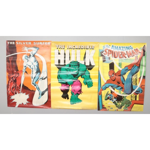 339 - Three Athena Reproductions 1973 Marvel posters. Includes Amazing Spider-Man, The Silver Surfer and T... 