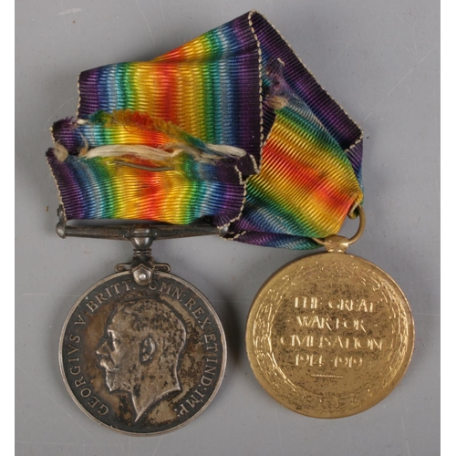 394 - Two WWII medals. Both inscribed to the edge. '21331 PTE.W.R. SCOTT'. Durham Light Infantry.