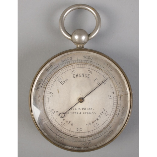 429 - An early 20th century Hill & Price pocket barometer.