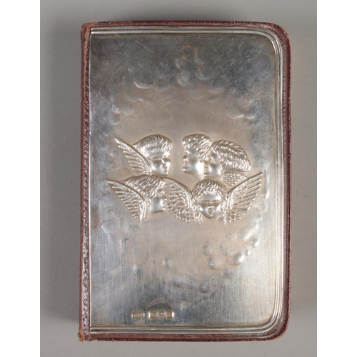 522 - A silver fronted pocket Book of Common Prayer, with assay marks for Chester, 1908, with partial make... 