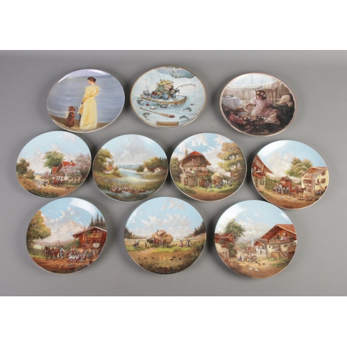 158 - A Royal Doulton figure group 'Images, HN3254' together with a collection of cabinet plates; Bing and... 