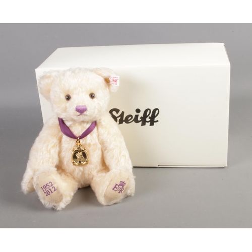176 - A boxed Steiff limited edition Queen Elizabeth II diamond jubilee 2012 teddy bear. No. 01847.