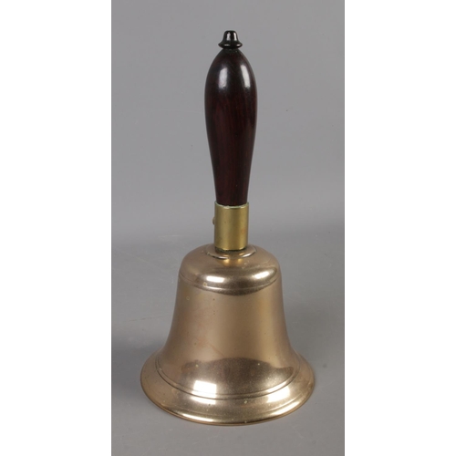 22 - A vintage brass school bell.