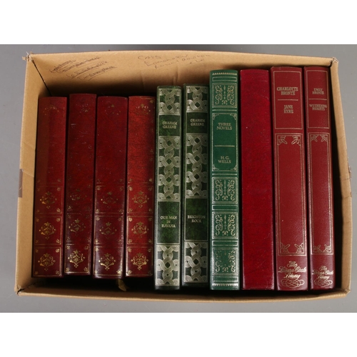 258 - A box of books. Includes Charlotte and Emily Bronte, HG Wells, Graham Greene and William Shakespeare... 