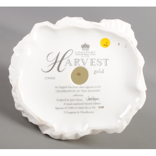 3 - A Limited Edition Coalport figure; 'Harvest Gold'. No. 1200/7500. In good condition, with certificat... 