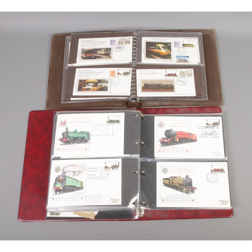 75 - Two albums of Railway first day covers including Great Western Railways and British Rail History.