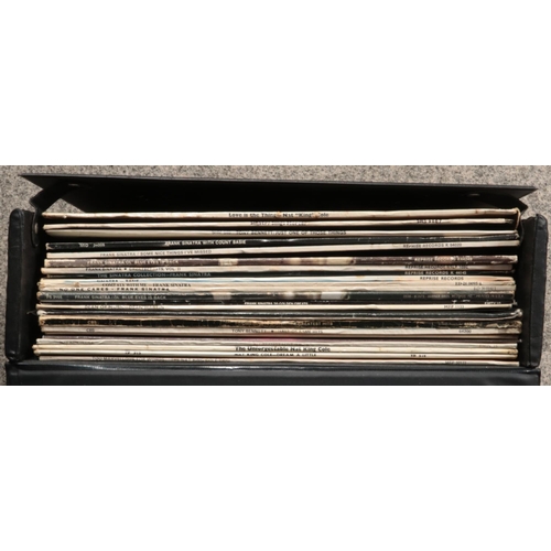 221 - Two carry cases of LP records. Includes classical, Nat King Cole, Frank Sinatra etc.