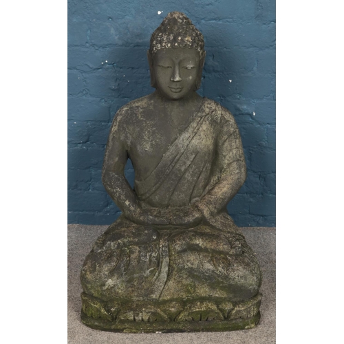 272 - A large composite figure of seated Buddha. (85cm)