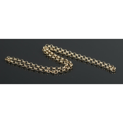 359 - A 9ct Gold belcher chain. Total weight: 22.1g. Length unclasped: 60cm.