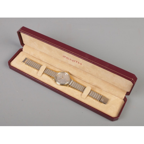 361 - A gents stainless steel Zenith Port Royal quartz wristwatch.