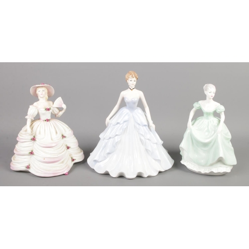 378 - Three Coalport ceramic figures; Evening Elegance, Southern Belle and Henrietta.