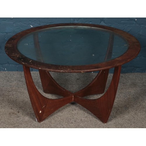 450 - A mid century teak Astro style coffee table.