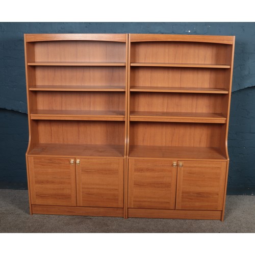 414 - A pair of modern wall units. (169cm x 92cm x 39cm)